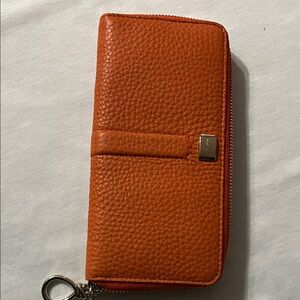 Cole Haan Orange Textured Wallet